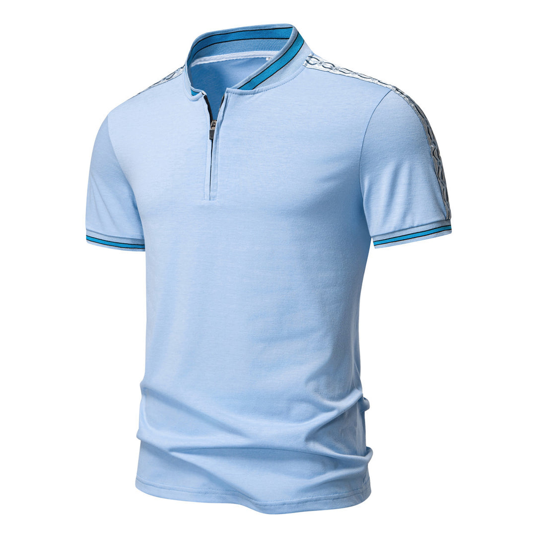 Herren Poloshirt mit hochwertigem Stehkragen und praktischem Reißverschluss Echoarchiv