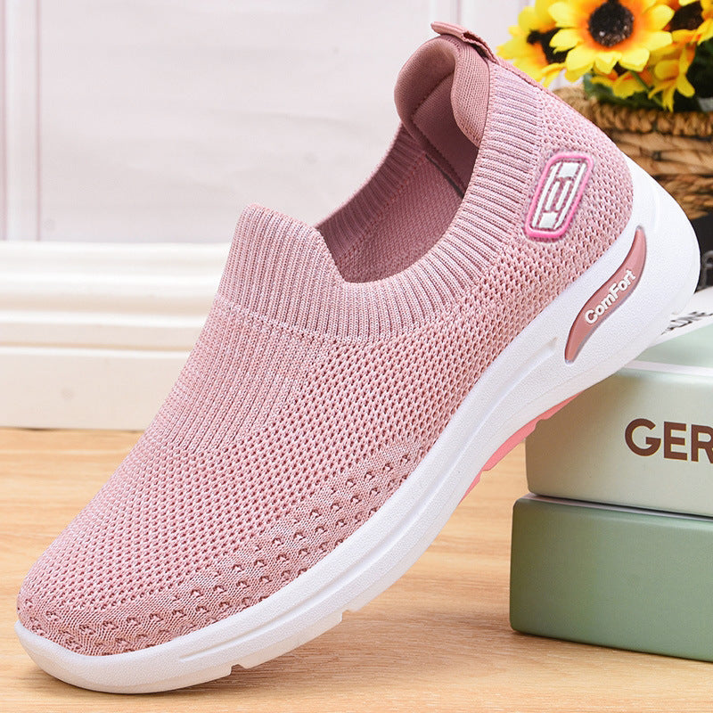 Damen nan nahtloser Strick-Slipper mit elastischem Einstieg und stoßdämpfender Komfortsohle Echo Archiv