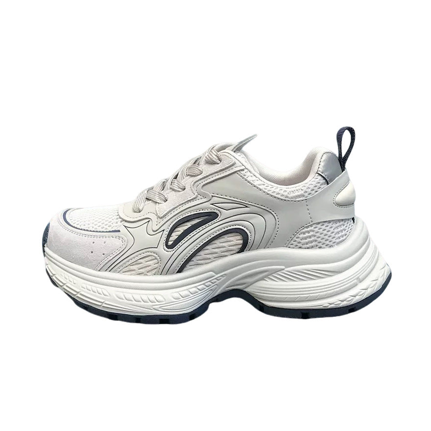 Damen Platform-Sneaker mit atmungsaktivem Mesh und skulptierter Komfortsohle – Névara