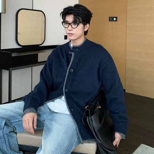 Herren Modischer Strickpullover mit Knopfleiste Echoarchiv 1787964611