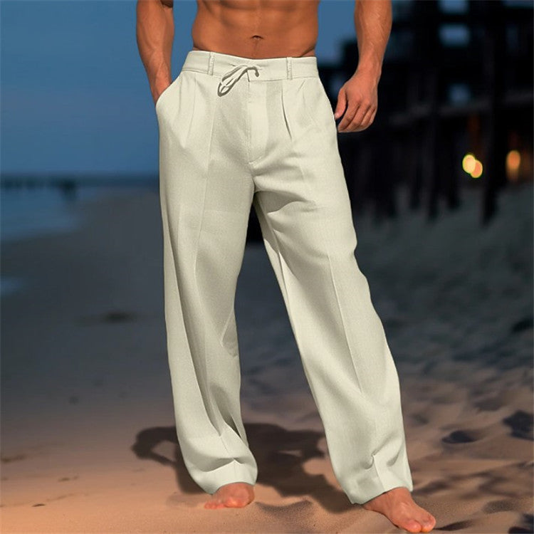 Herren Elegante Chinohose mit Lockerer Passform Echoarchiv