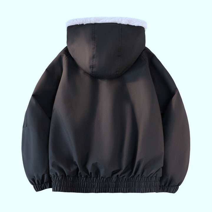 Herren Kapuzen-Bomberjacke mit Teddyfutter, wasserabweisender Außenhülle und Utility-Taschen Echo Archiv