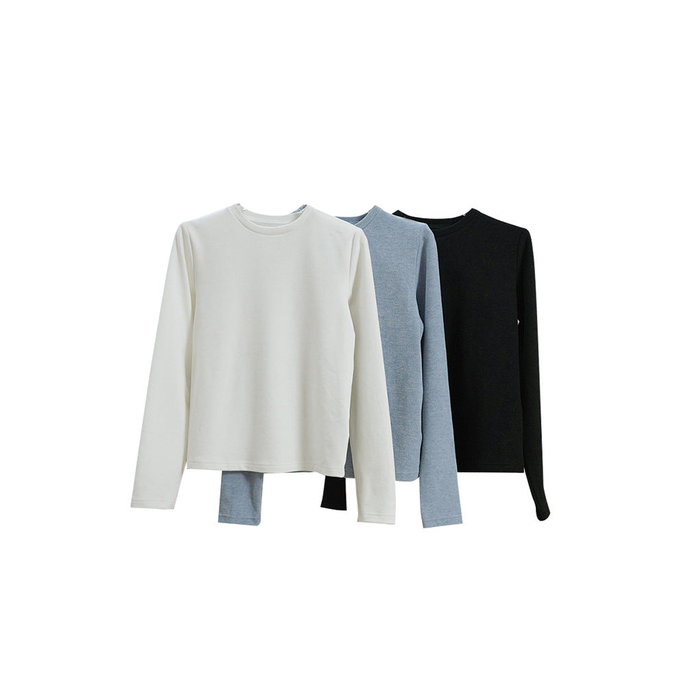 Damen Feiner Rundhals-Pullover aus Baumwoll‑Mix mit leicht taillierter Silhouette Echoarchiv