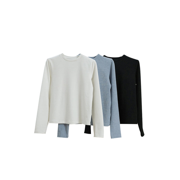 Damen Feiner Rundhals-Pullover aus Baumwoll‑Mix mit leicht taillierter Silhouette Echoarchiv