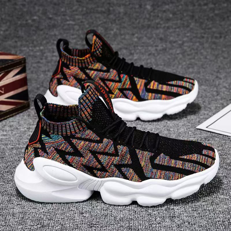 Damen Hochgeschnittene Sport Sneakers mit elastischer Strickpartie Echo Archiv