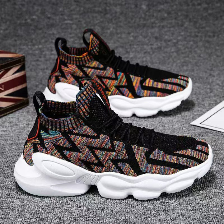 Damen Hochgeschnittene Sport Sneakers mit elastischer Strickpartie Echo Archiv