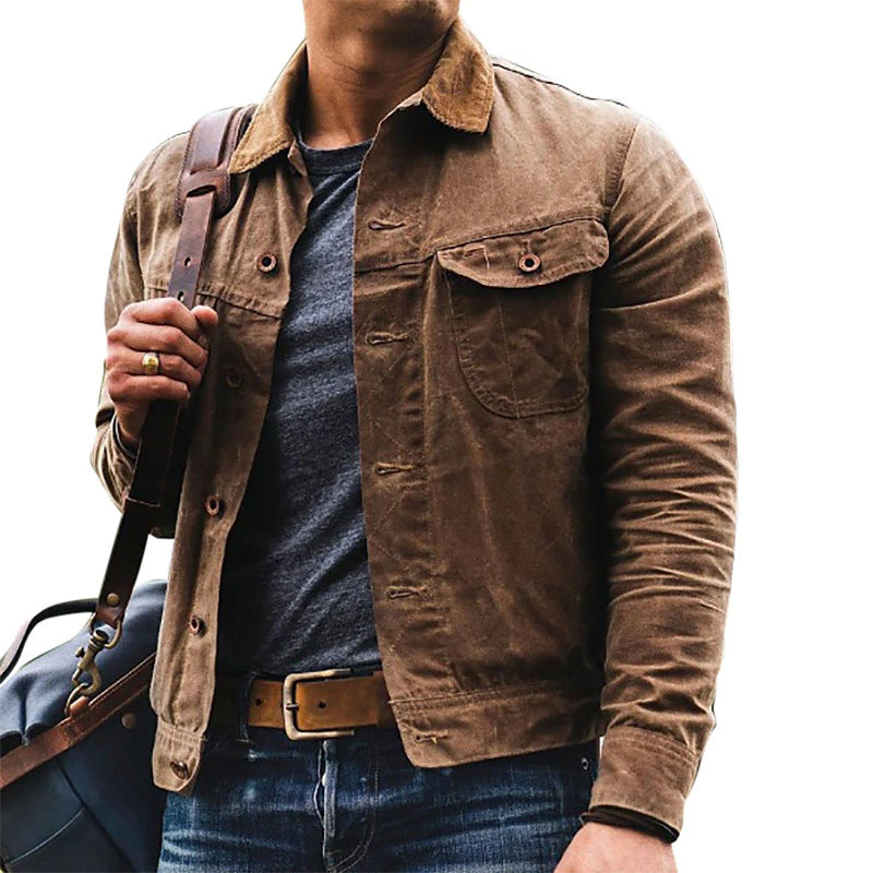 Herren leichte Utility-Jacke im Vintage-Stil mit praktischen Taschen Echoarchiv