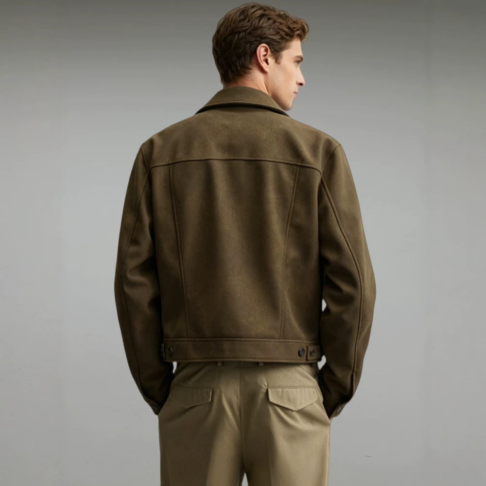 Herren Modische Kurzjacke mit großen Taschen – Taviero