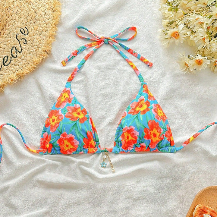 Damen Hochgeschnittener Bikini mit seitlichen Bindebändern Echo Archiv