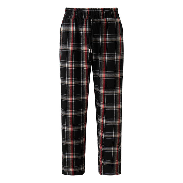 Herren gemütliche Flanell-Hose mit praktischen Seitentaschen und elastischem Bund Echoarchiv