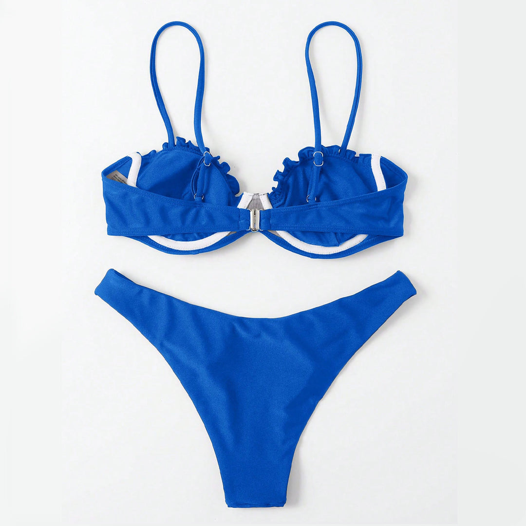 Damen Push-Up-Bikini mit Raffung und verstellbaren Trägern Echo Archiv