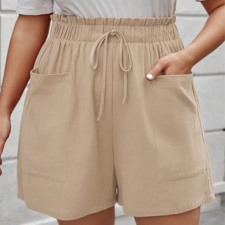 Damen Sommerliche High-Waist-Shorts mit praktischen Taschen und elastischem Bund Echo Archiv
