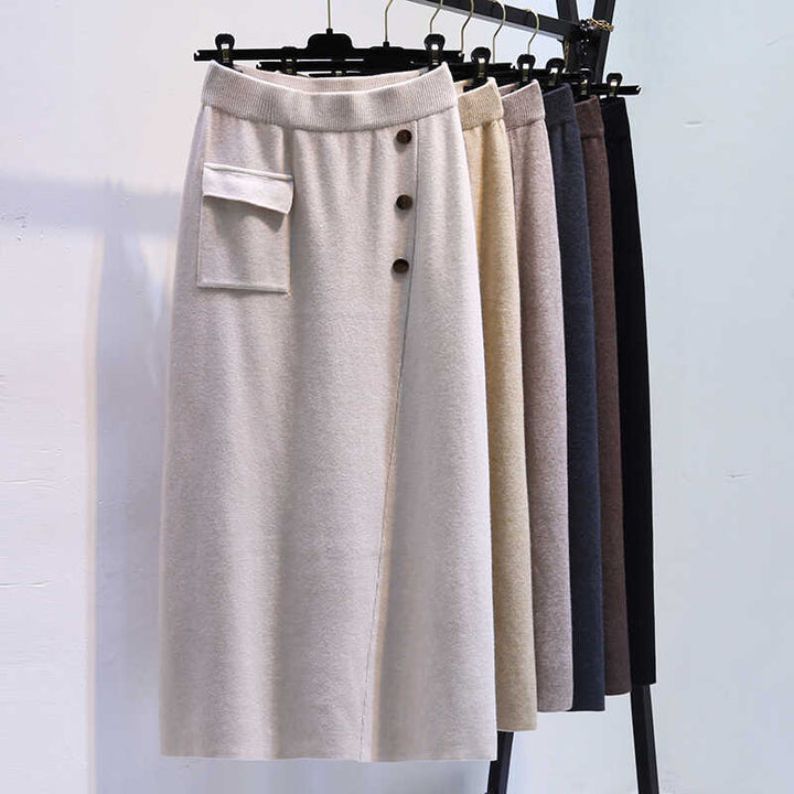 Damen Eleganter Strickrock mit praktischer Seitentasche Echo Archiv