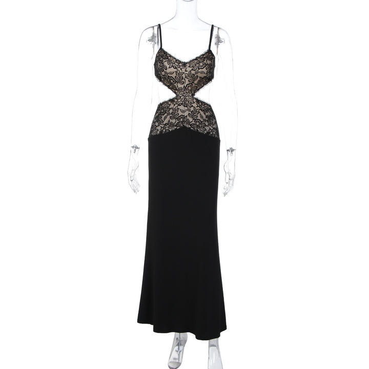 Damen Elegantes Maxikleid mit Spitzenoberteil und raffiniertem Schnitt Echo Archiv