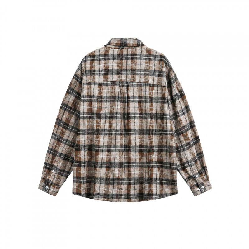 Unisex Lockere Karo-Hemdjacke im Overshirt-Stil aus brushed Flanell Echo Archiv