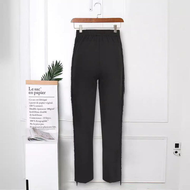 Damen elegante Hose mit fransigen Details Echo Archiv