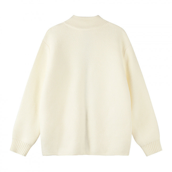 Damen Oversize-Strickzipjacke mit Stehkragen und Zwei-Wege-Reißverschluss Echo Archiv