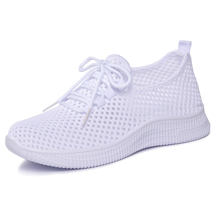 Damen nan atmungsaktiver Mesh-Slip-On Sneaker mit elastischer Schnürung und flexibler Profilsohle Echo Archiv
