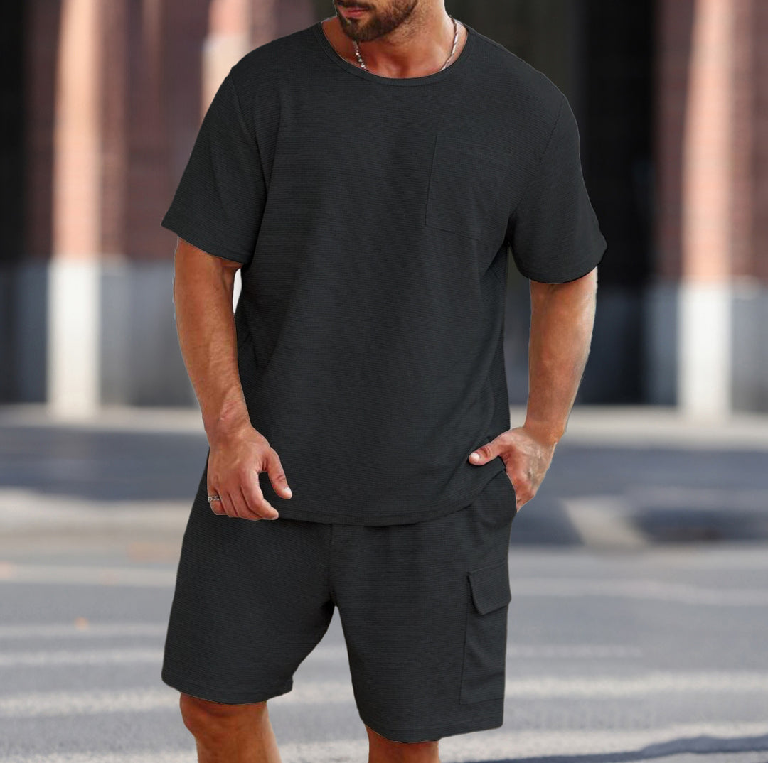 Herren lässiges Sport-Set mit praktischen Taschen und atmungsaktivem Gewebe Echoarchiv