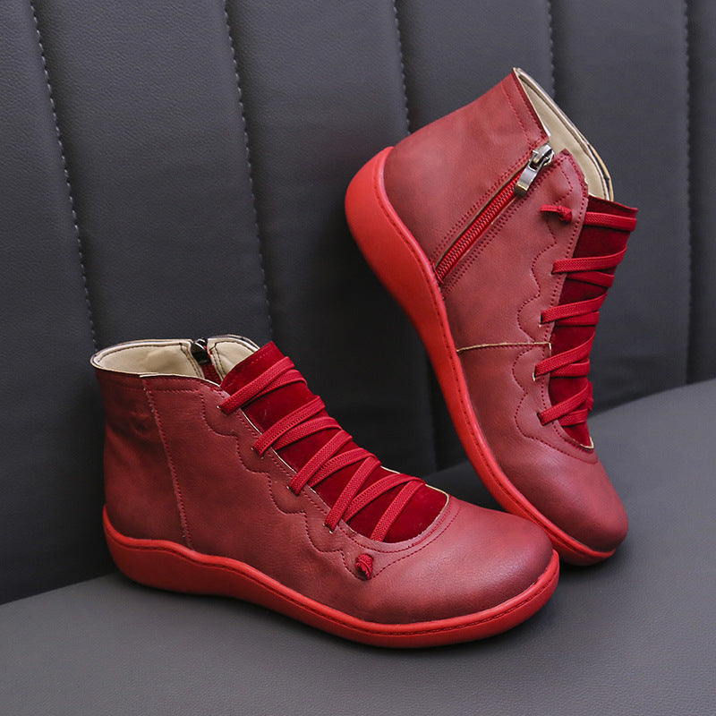 Herren Hochgeschnittener Leder-Sneaker mit elastischer Schnürung und ergonomischer Gummisohle Echo Archiv