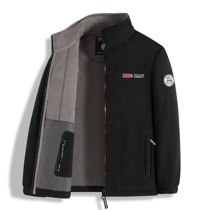 Herren Fleecejacke mit hohem Kragen Echo Archiv