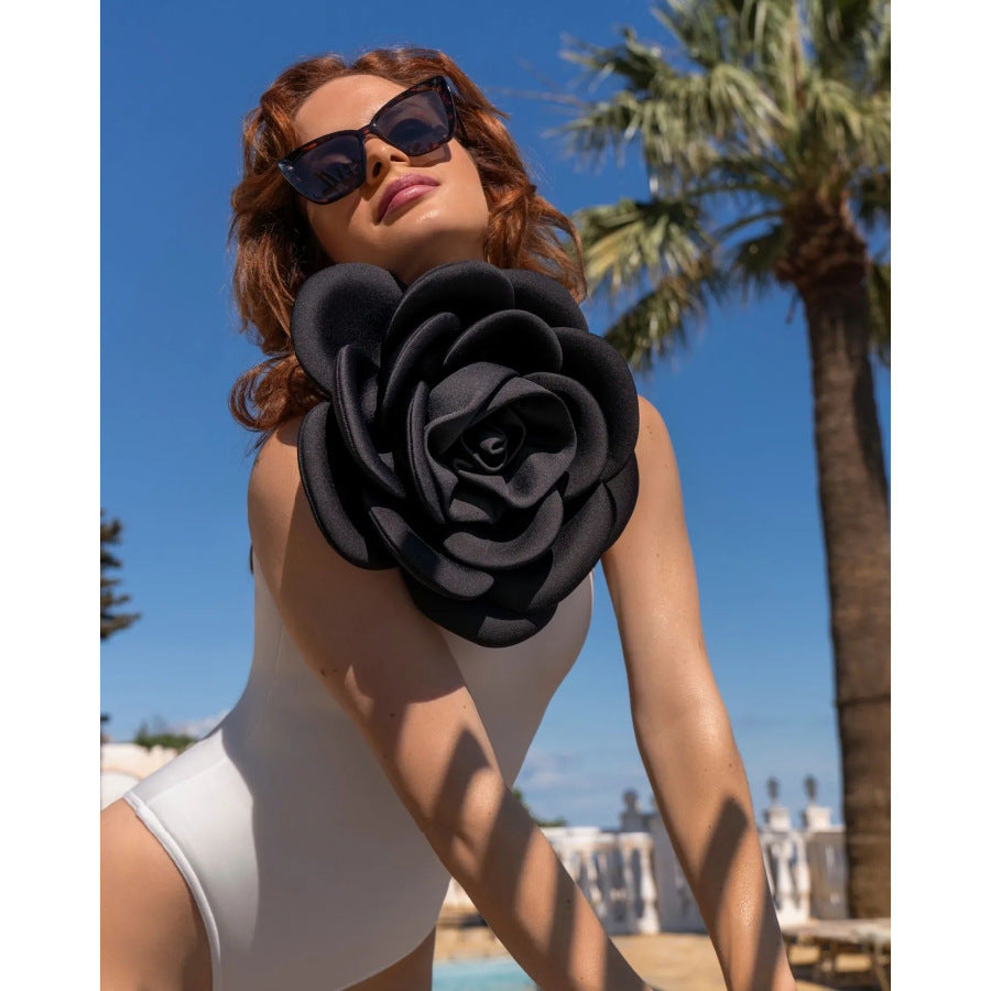 Damen Einteiliger Badeanzug mit einzigartigem Blumendesign Echo Archiv