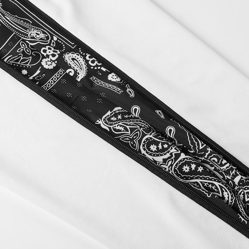 Herren Locker geschnittene Streetstyle Jogginghose mit Bandana‑Seiteneinsatz und elastischem Saum – Sorevano