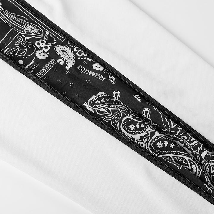 Herren Locker geschnittene Streetstyle Jogginghose mit Bandana‑Seiteneinsatz und elastischem Saum – Sorevano