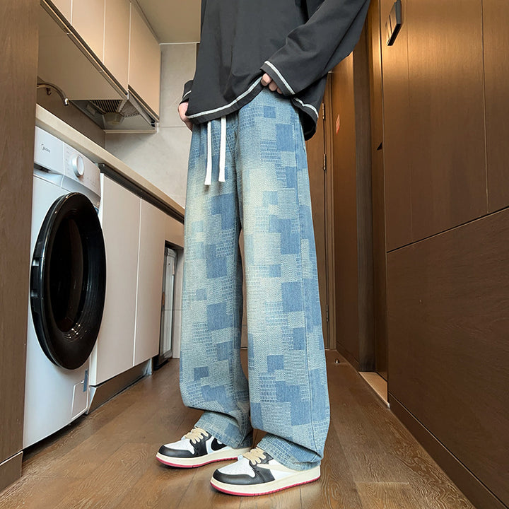 Unisex Weitgeschnittene Denim-Hose im modernen Design Echoarchiv