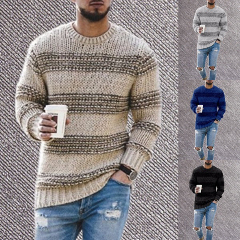 Herren Strickpullover mit strukturiertem Muster und modernem Schnitt Echoarchiv