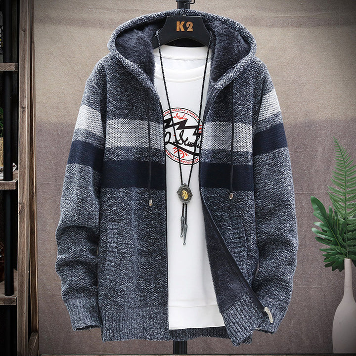 Herren Strickjacke mit Kapuze und Taschen Echoarchiv