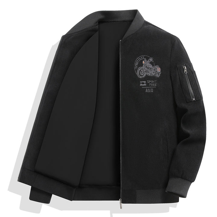 Herren Modische Bomberjacke mit stylischem Motorrad-Design Echo Archiv