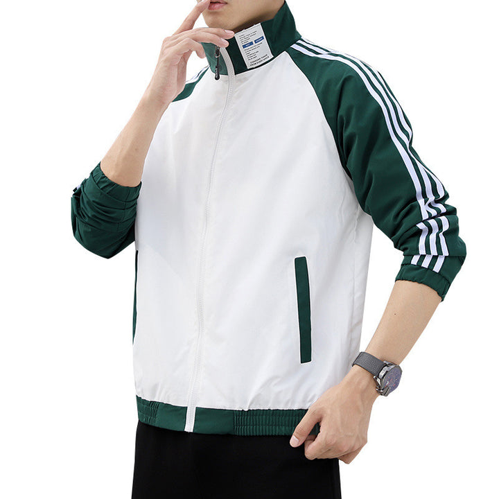 Herren Sportliche Windjacke mit hohen Kragen Echo Archiv