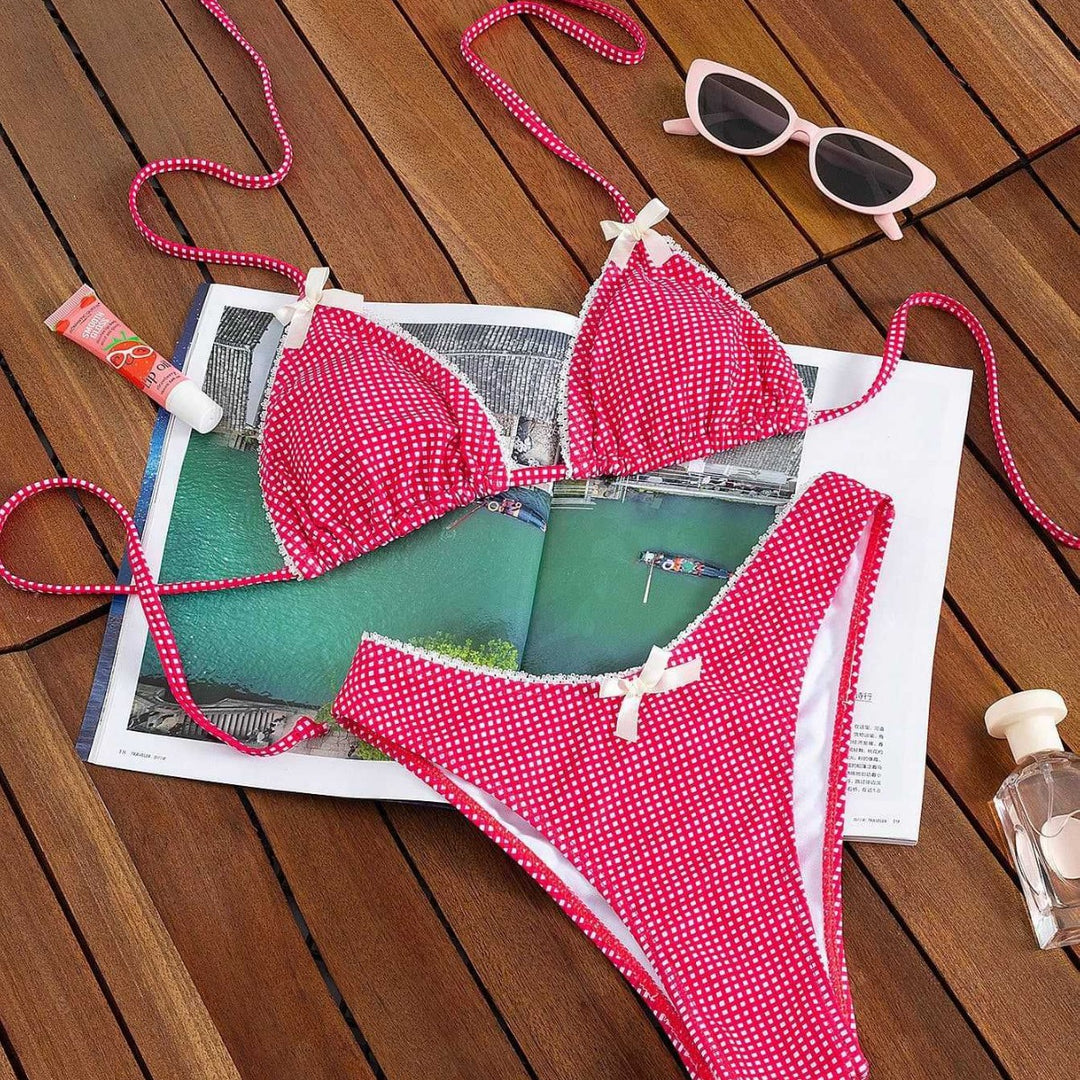 Damen Triangel-Bikini mit gehäkeltem Unterrock Echo Archiv