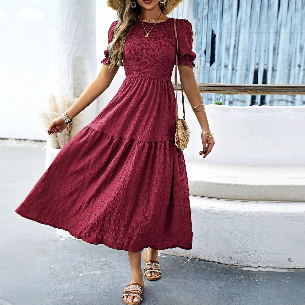 Damen Midikleid mit elastischem Taillenbund und schwingendem Rock Echo Archiv