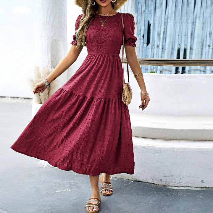 Damen Midikleid mit elastischem Taillenbund und schwingendem Rock Echo Archiv