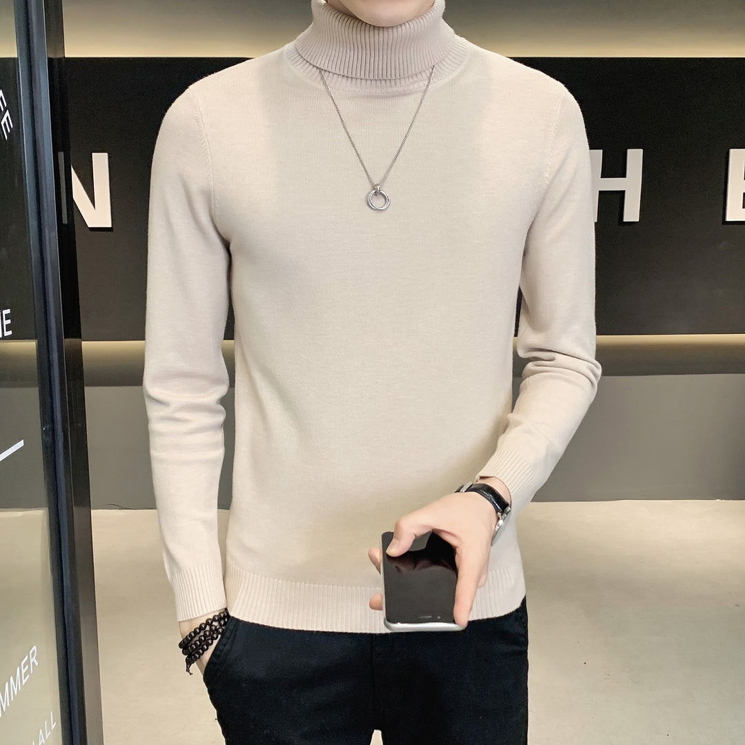 Herren Pullover mit hohem Kragen aus weicher Strickware Echoarchiv