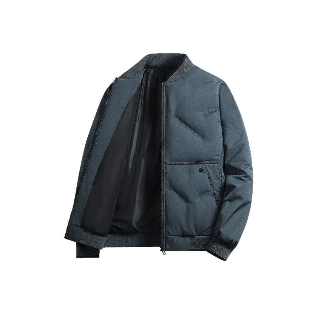 Herren Gepolsterte Thermo-Bomberjacke mit Stehkragen, Reißverschluss & isolierender Wattierung Echo Archiv