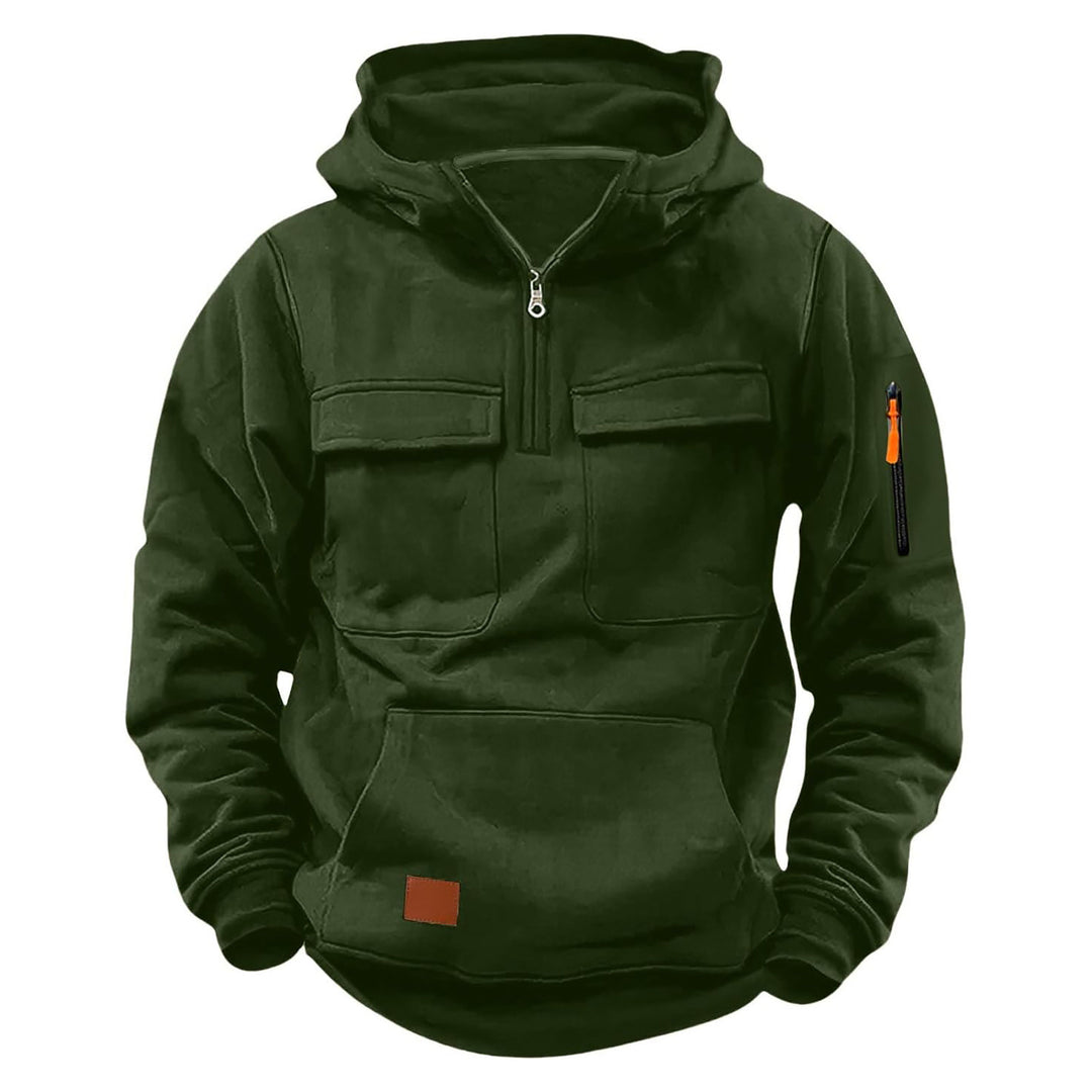 Herren funktionale Kapuzenjacke mit Reißverschluss und praktischen Taschen Echoarchiv