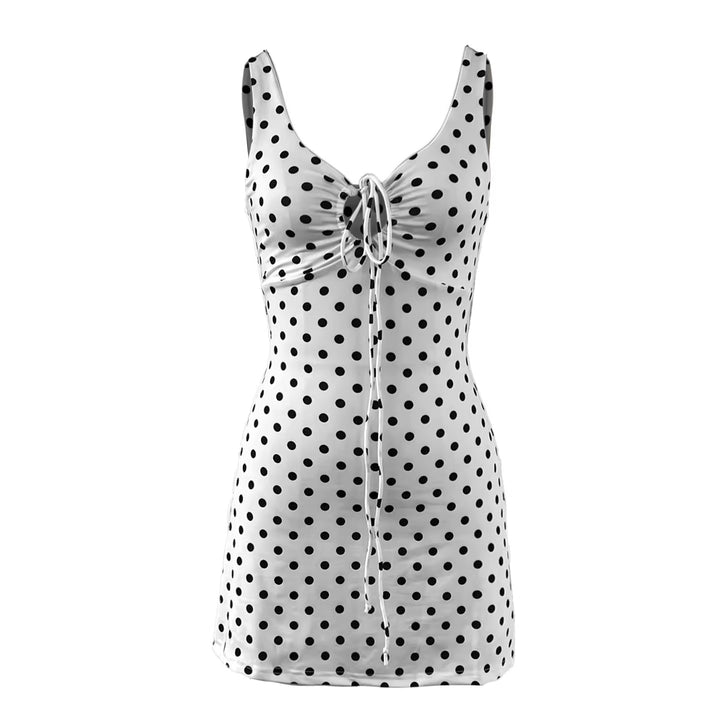 Damen Kurzärmliges Sommerkleid mit Knotenverschluss Echo Archiv