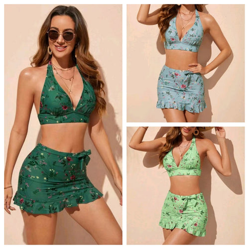 Damen Bikiniset mit modischem Rock Echo Archiv