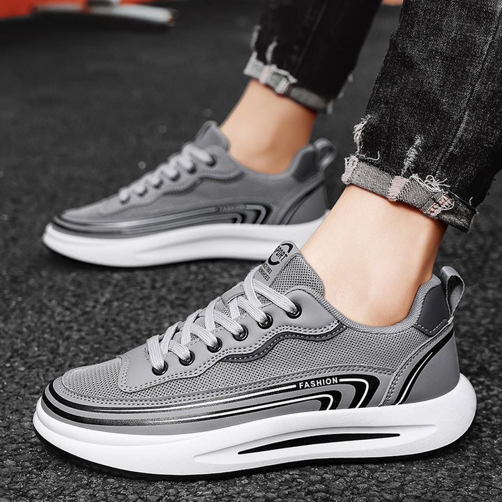 Herren Leichter atmungsaktiver Mesh-Sneaker mit ergonomischer Plateausohle Echoarhiv