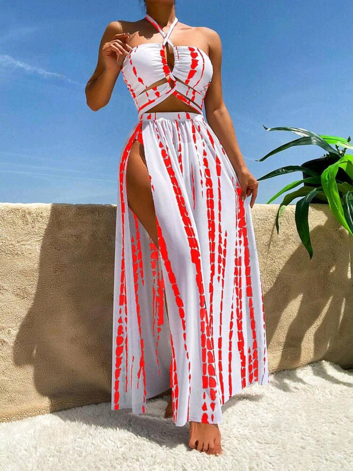 Damen Maxikleid mit verführerischen Cut-Out-Details Echo Archiv