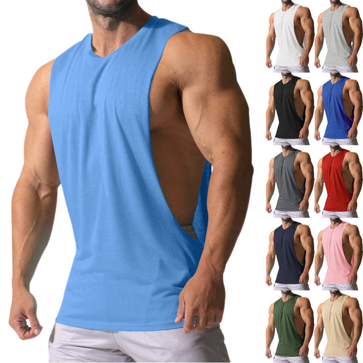 Herren Ärmelloses Sportshirt mit tiefem Rückenausschnitt und atmungsaktivem Material Echoarchiv