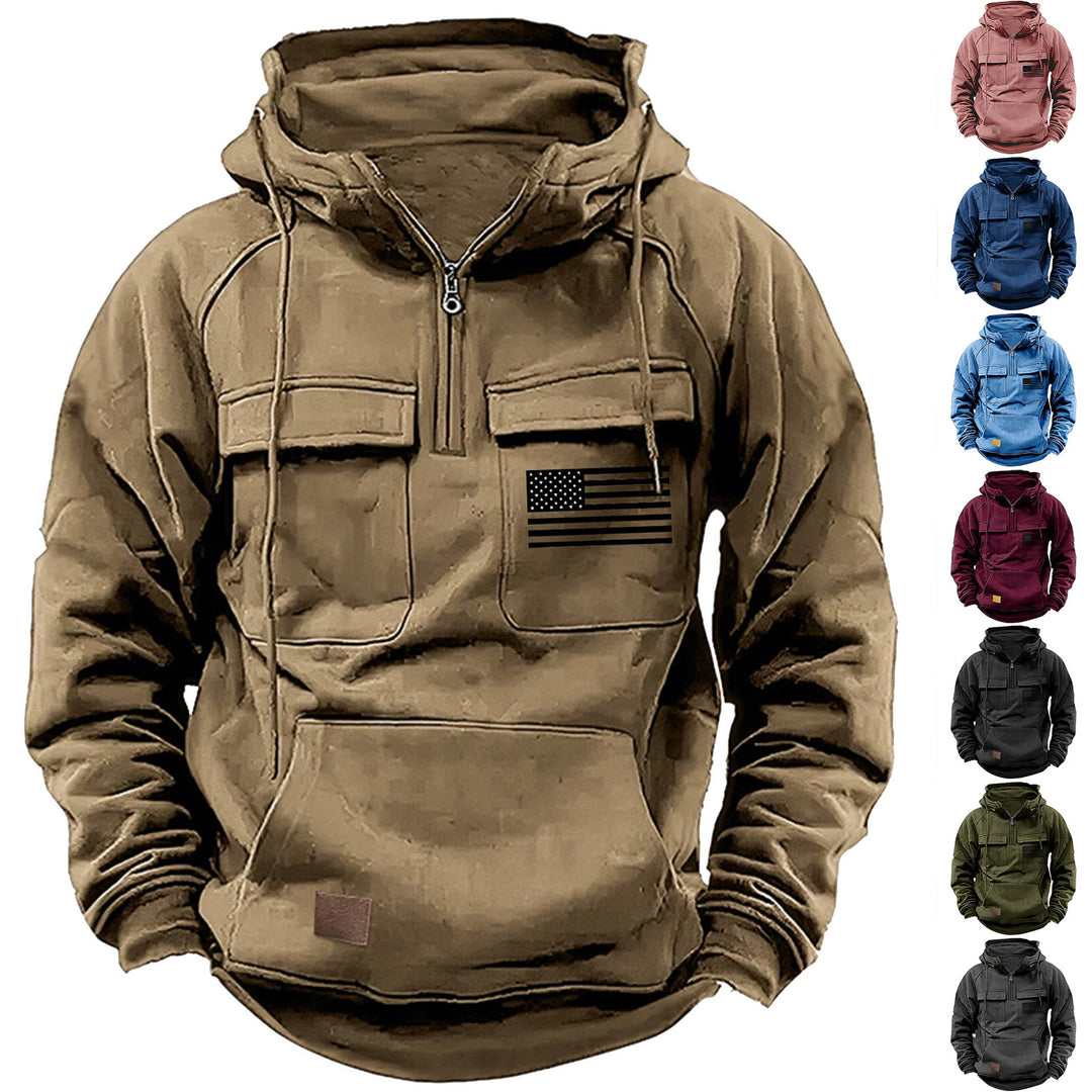 Herren praktische Kapuzenpullover mit zahlreichen Taschen Echoarchiv
