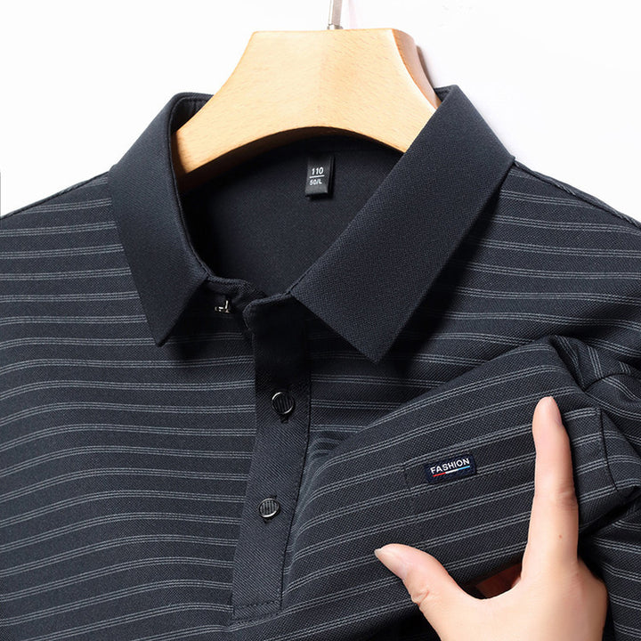 Herren modern gestreiftes Polo-Shirt Echoarchiv