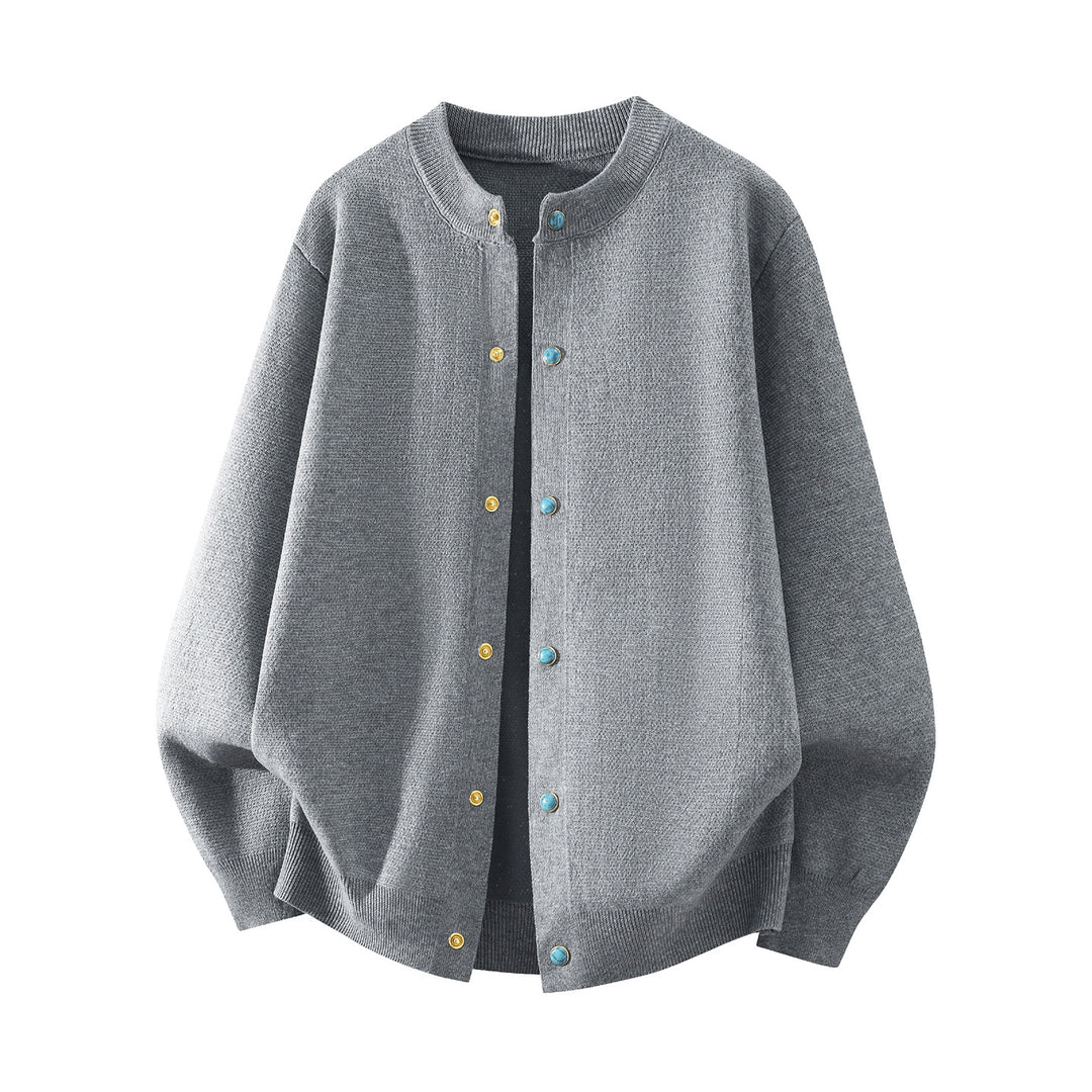 Unisex Oversize Strick‑Bomberjacke mit Druckknopfleiste, geripptem Bund & weicher Waffelstruktur Echoarchiv