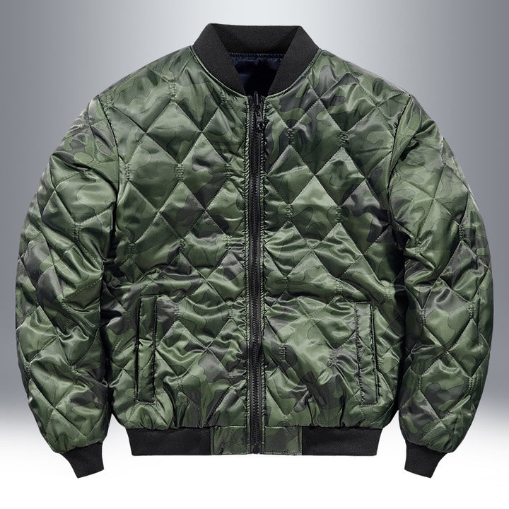 Herren Piloten-Bomberjacke mit Patch-Details, Nylon‑Shell und Ärmeltasche Echoarchiv