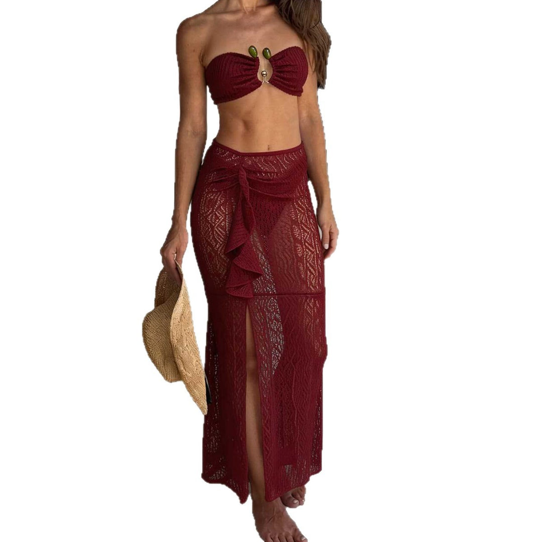 Damen Bandeau-Bikini mit Rüschenrock und elegantem Verschluss Echo Archiv