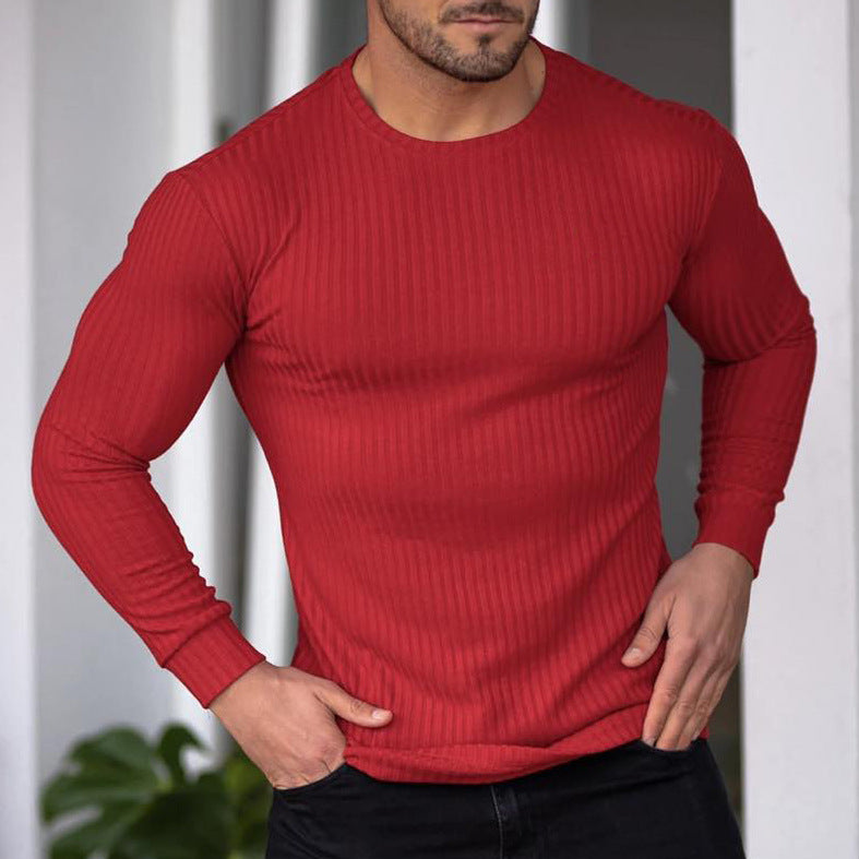 Herren Langarmshirt mit feiner Rippenstruktur Echoarchiv
